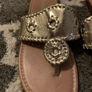 Gold Hotcakes sandals, size 9.5